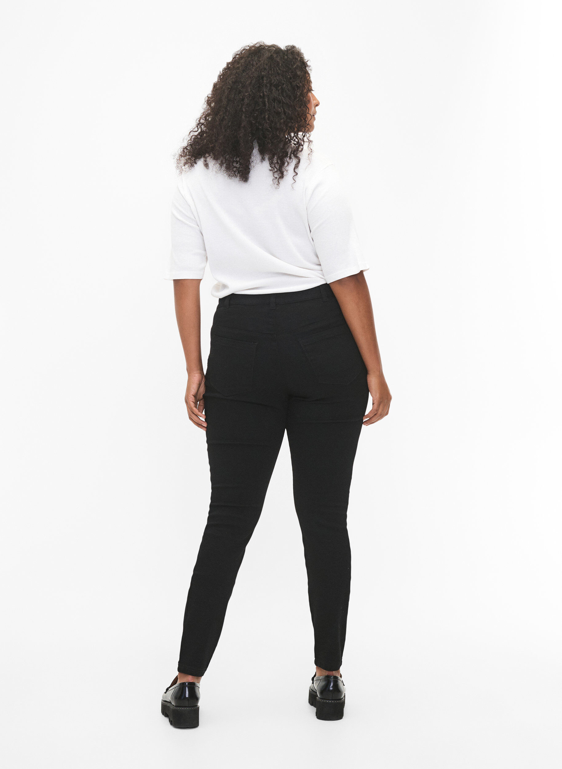 Zizzi Jeggings i bomullsblanding, Black, Model image number 1
