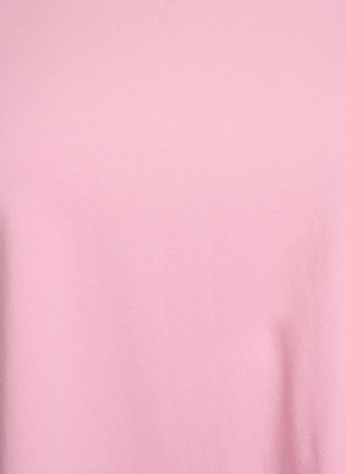 Ensfarget basis t-skjorte i bomull, Rosa, Packshot image number 2