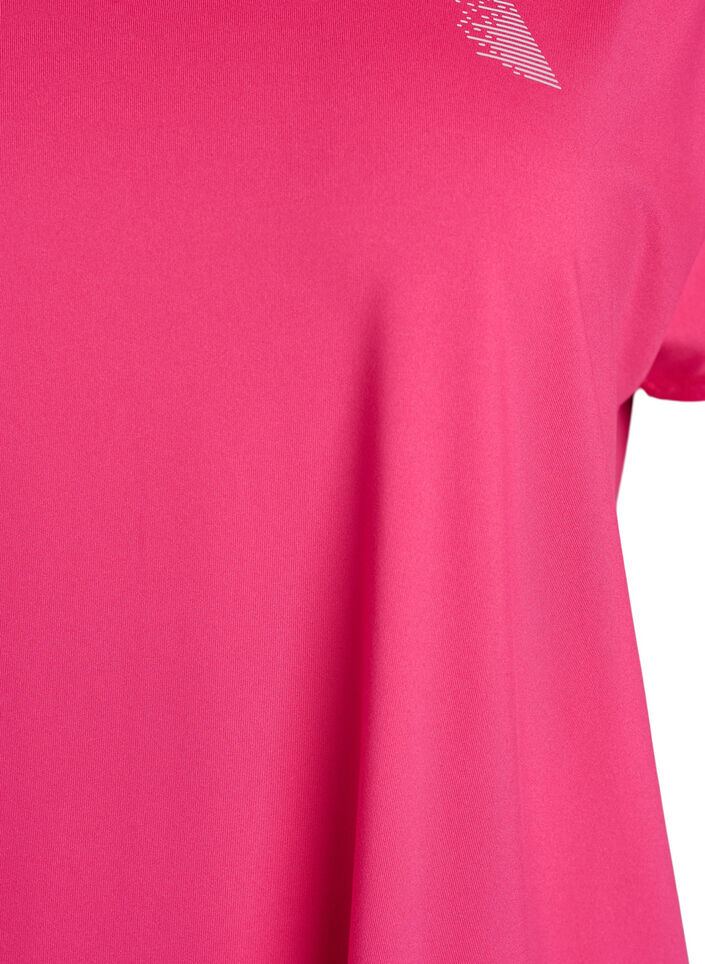 T-skjorte til trening med V-hals, Rosa, Packshot image number 2