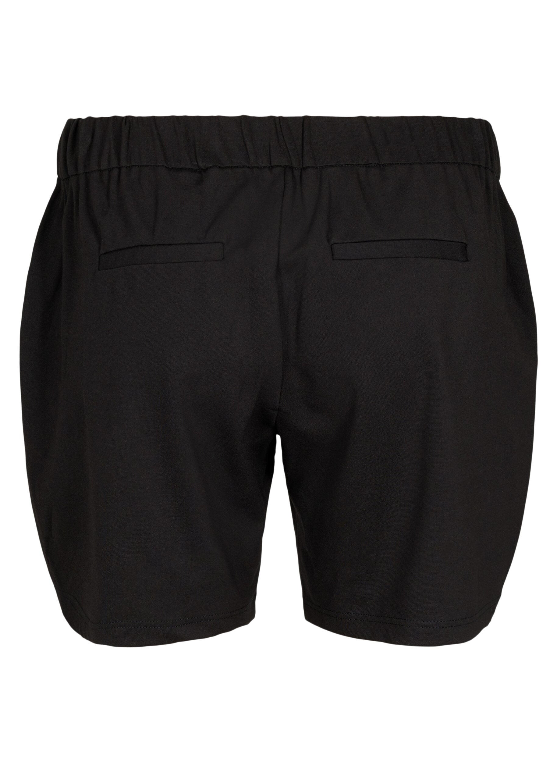 Zizzi Maddison shorts med regular fit, Black, Packshot image number 1