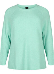 Melert-genser med splitt i siden, Cabbage/White