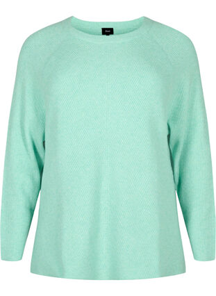 Melert-genser med splitt i siden, Cabbage/White, Packshot image number 0
