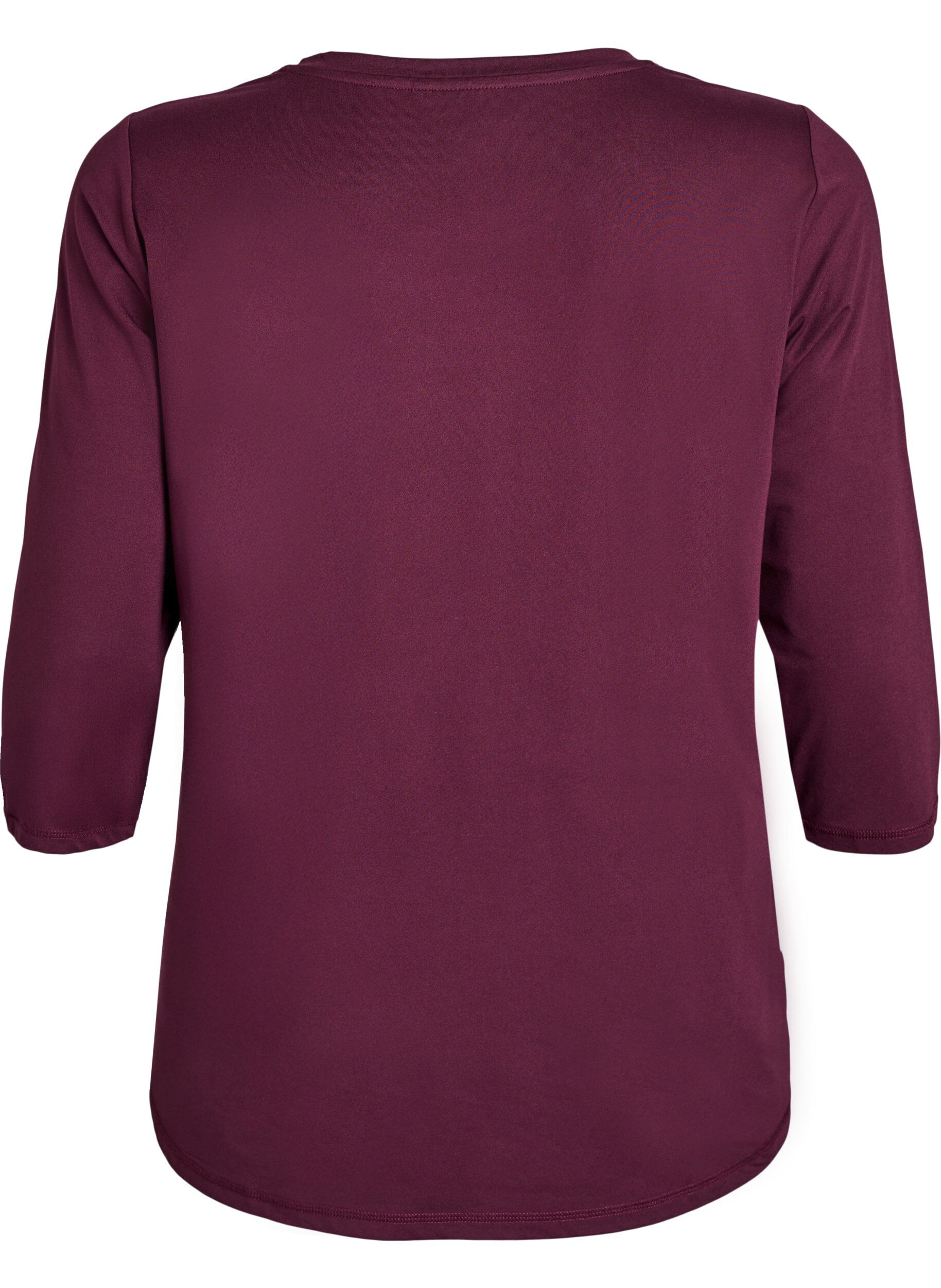 ZizziTreningsbluse med 3/4-ermer, R&oslash;d, Packshot image number 1