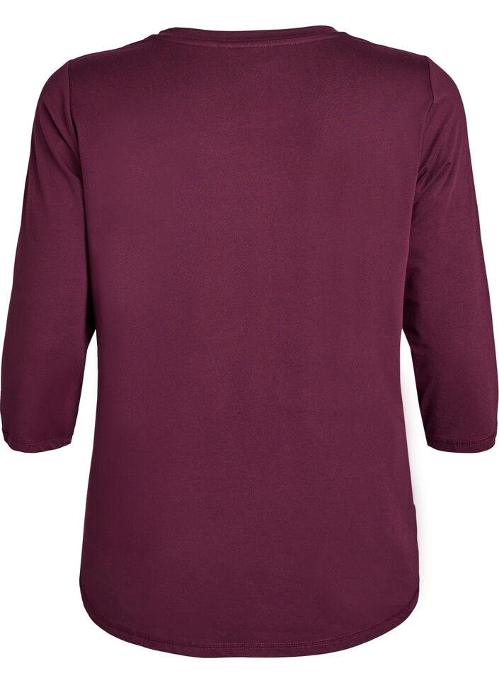 Treningsbluse med 3/4-ermer, R&oslash;d, Packshot image number 1