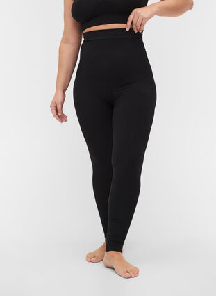 Shapewear leggings med høyt liv, Black, Model image number 2