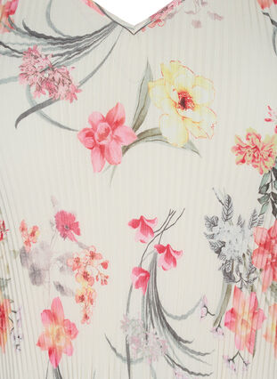 Blomstrete bluse i plissé, Sugar Swizzle Flower, Packshot image number 2