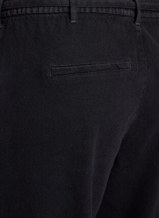 Zizzi Loose fit-jeans med elastisk linning og snøring, Black Wash, Packshot image number 3