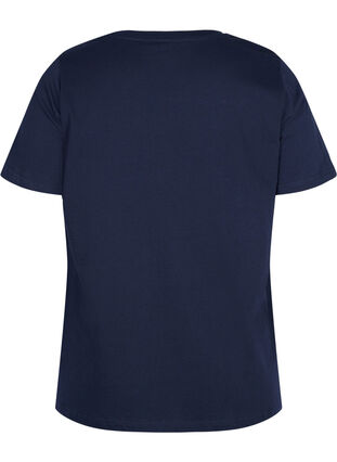 T-skjorte med trykk i organisk bomull, Night Sky, Packshot image number 1