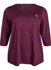 Treningsbluse med 3/4-ermer, Rød Treningsbluse med 3/4-ermer