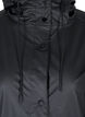 Regnjakke med hette og knappelukking, Black, Packshot image number 2