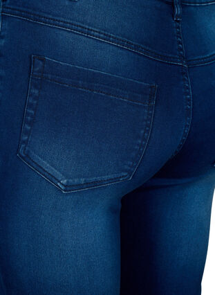Super slim Amy jeans med høyt liv, Blue denim, Packshot image number 3