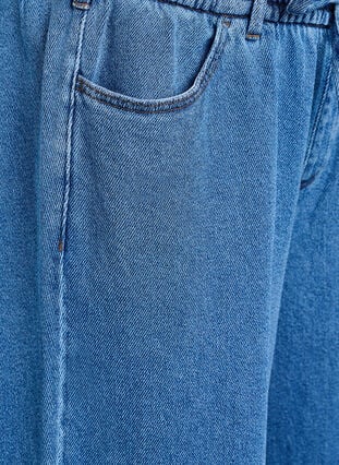 Zizzi Loose fit-jeans med elastisk linning og snøring, Blue Denim, Packshot image number 2
