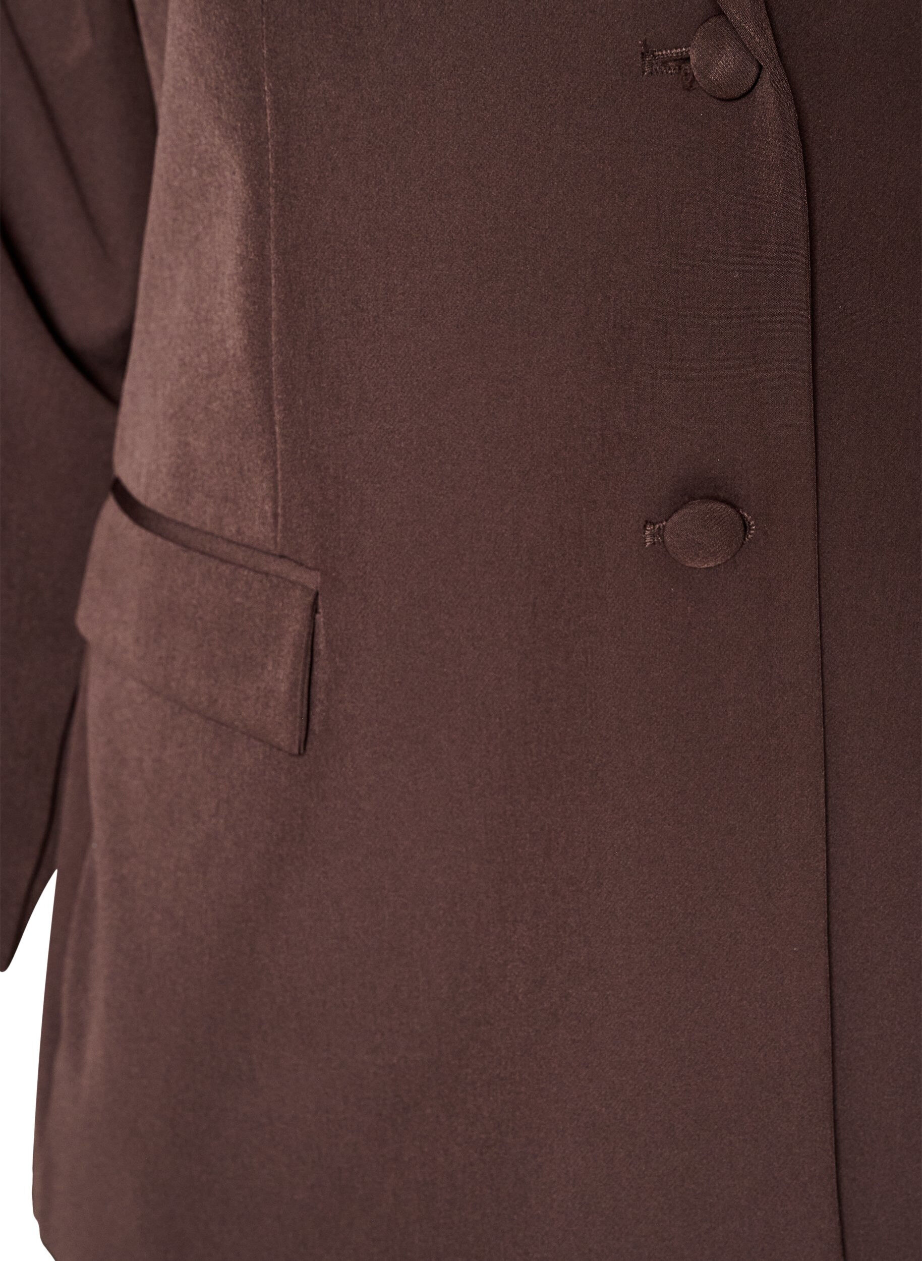 ZizziKlassisk blazer med knappelukking, Brun, Packshot image number 2
