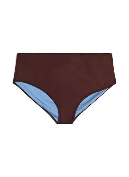 ZizziVendbare bikinitruser med regular waist, Brun, Packshot image number 0