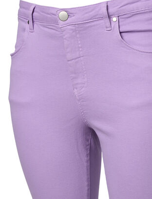 Amy jeans med høyt liv og super slim fit, Lavender, Packshot image number 2
