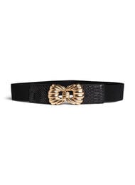 Elastisk midjebelte med gullspenne, Black