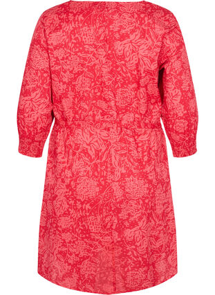 Mønstrete kjole med knyting, Ribbon Red AOP, Packshot image number 1