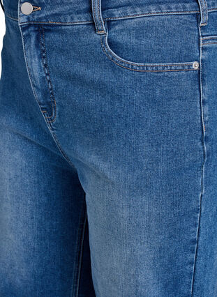 Zizzi Høy midje denim Bermuda shorts, Blå, Packshot image number 2