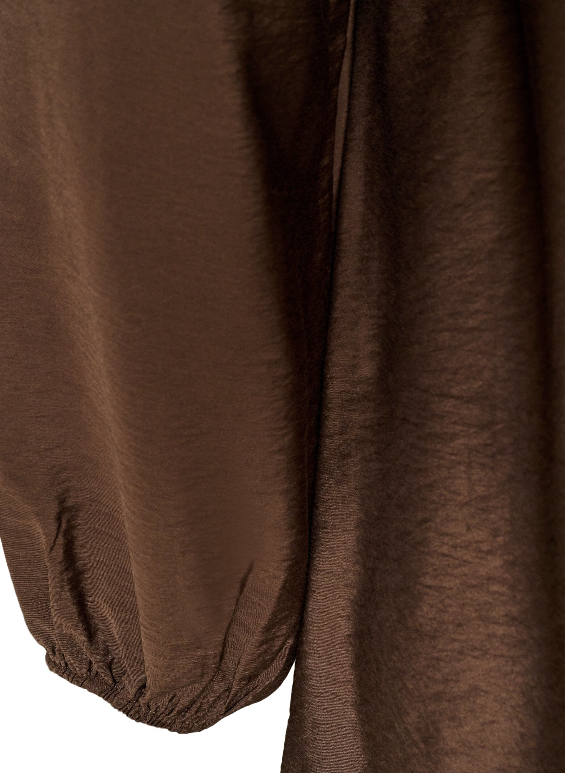 ZizziTunika i viskose med blondedetaljer, Brun, Packshot image number 3