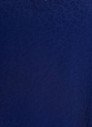 Zizzi Bluse med korte volangermer og V-hals, Blå, Packshot image number 2