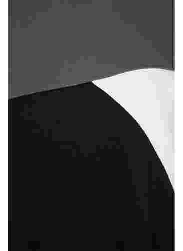 Lang hettegenser med colorblock, Black Color Block, Packshot image number 2