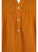 Bluse i bomullsmuslin med broderi anglaise, Orange, Packshot image number 2