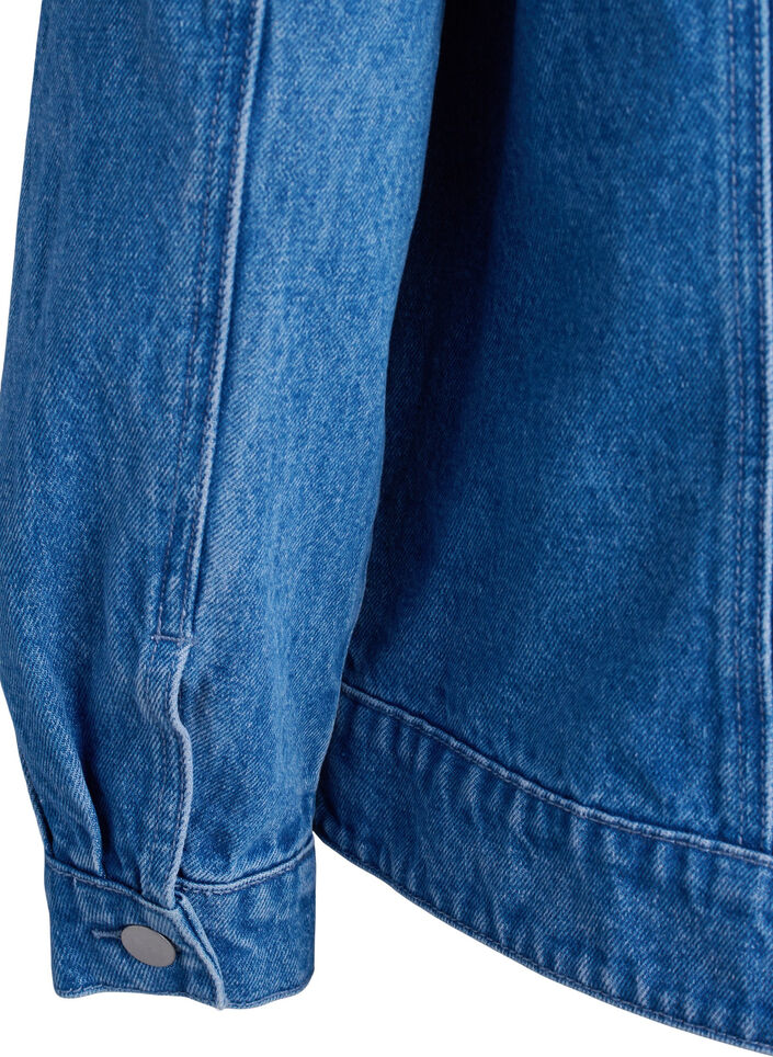 Denimjakke med rhinesteiner, Blue Denim, Packshot