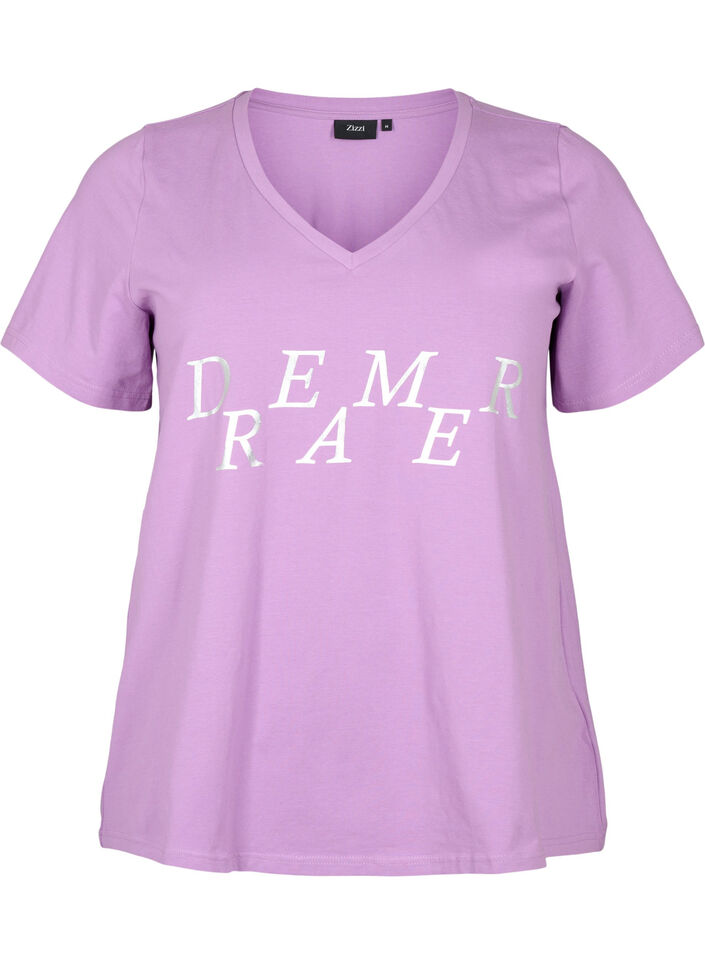 Natt t-skjorte i bomull med teksttrykk, L.Crystal w.Dreamer, Packshot image number 0