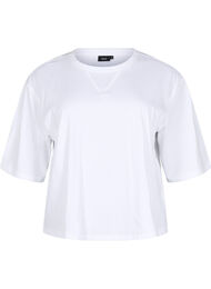 Boxy T-skjorte i organisk bomull, Bright White