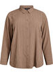 FLASH - Skjorte med tekstur, Brun, Packshot image number 0