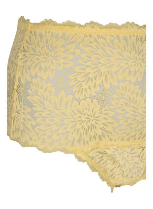 Zizzi Hipsers med blonder og høyt liv, Pale Banana ASS, Packshot image number 2