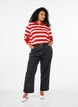 Langermet poloskjorte med striper, Rød, Model image number 1