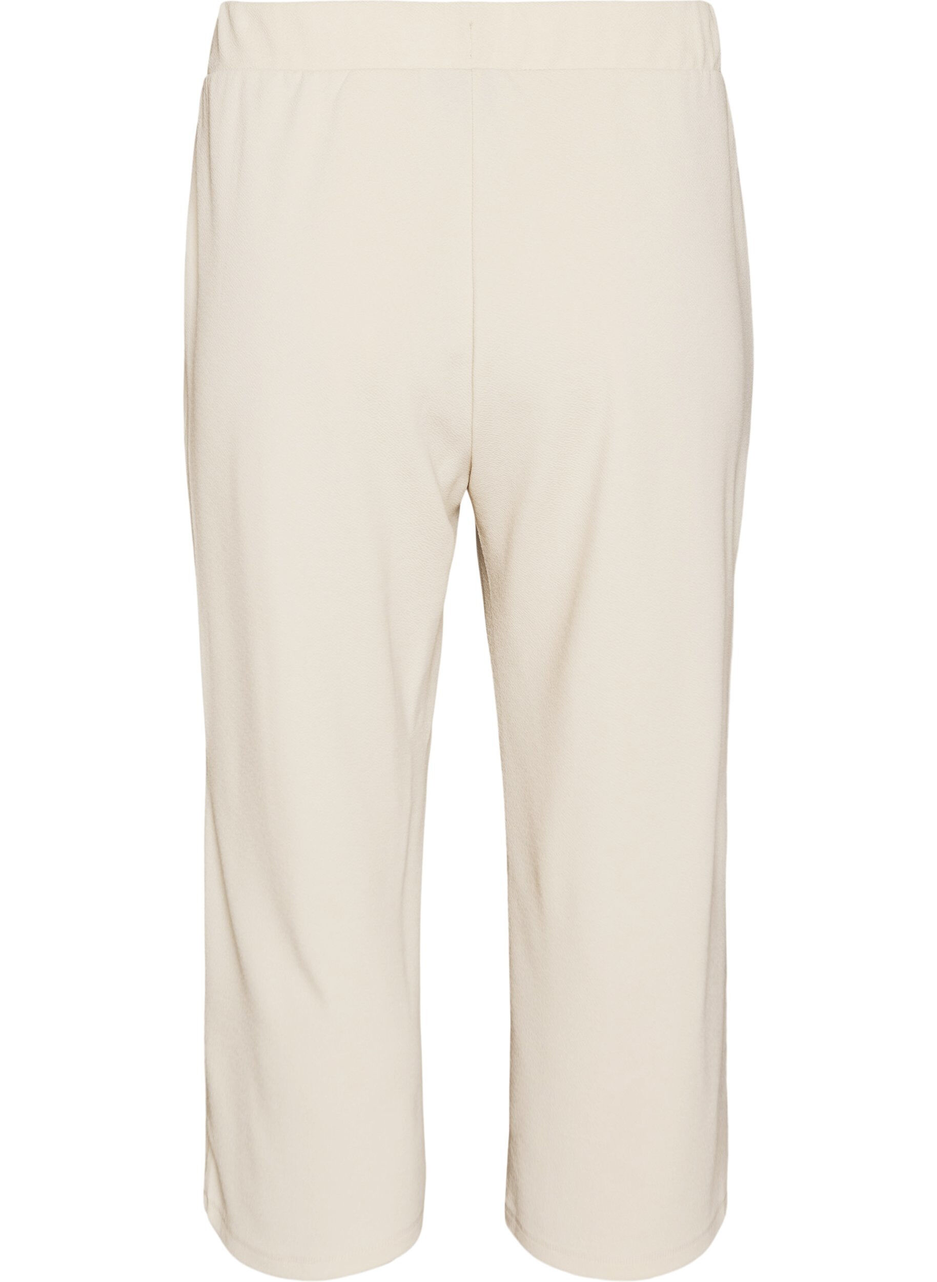 Zizzi L&oslash;se bukser med 7/8 lengde, Beige, Packshot image number 1