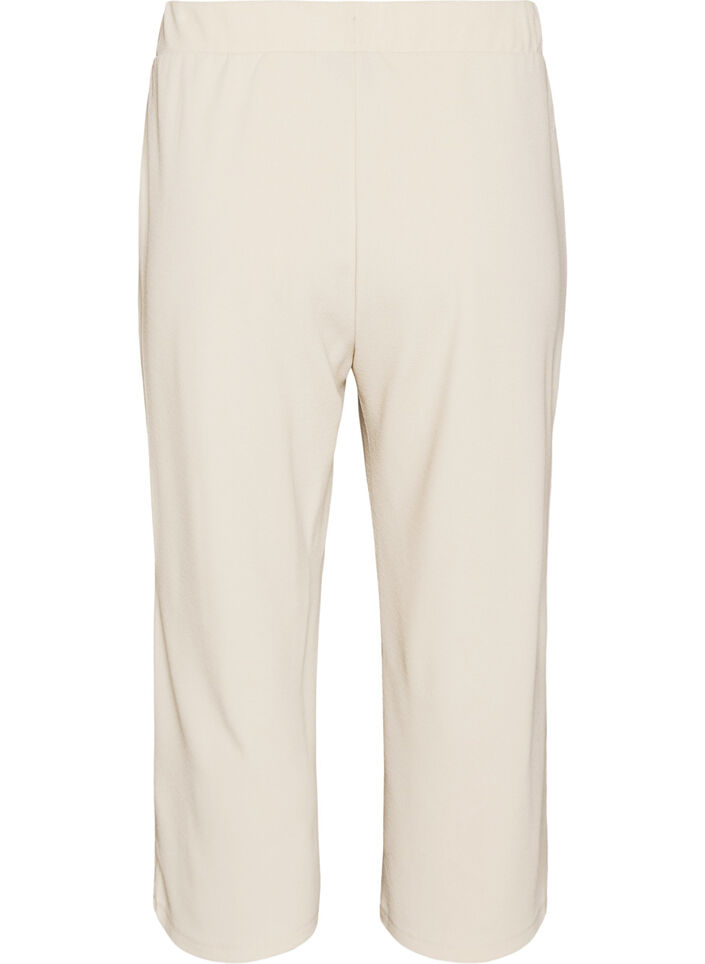 L&oslash;se bukser med 7/8 lengde, Beige, Packshot image number 1