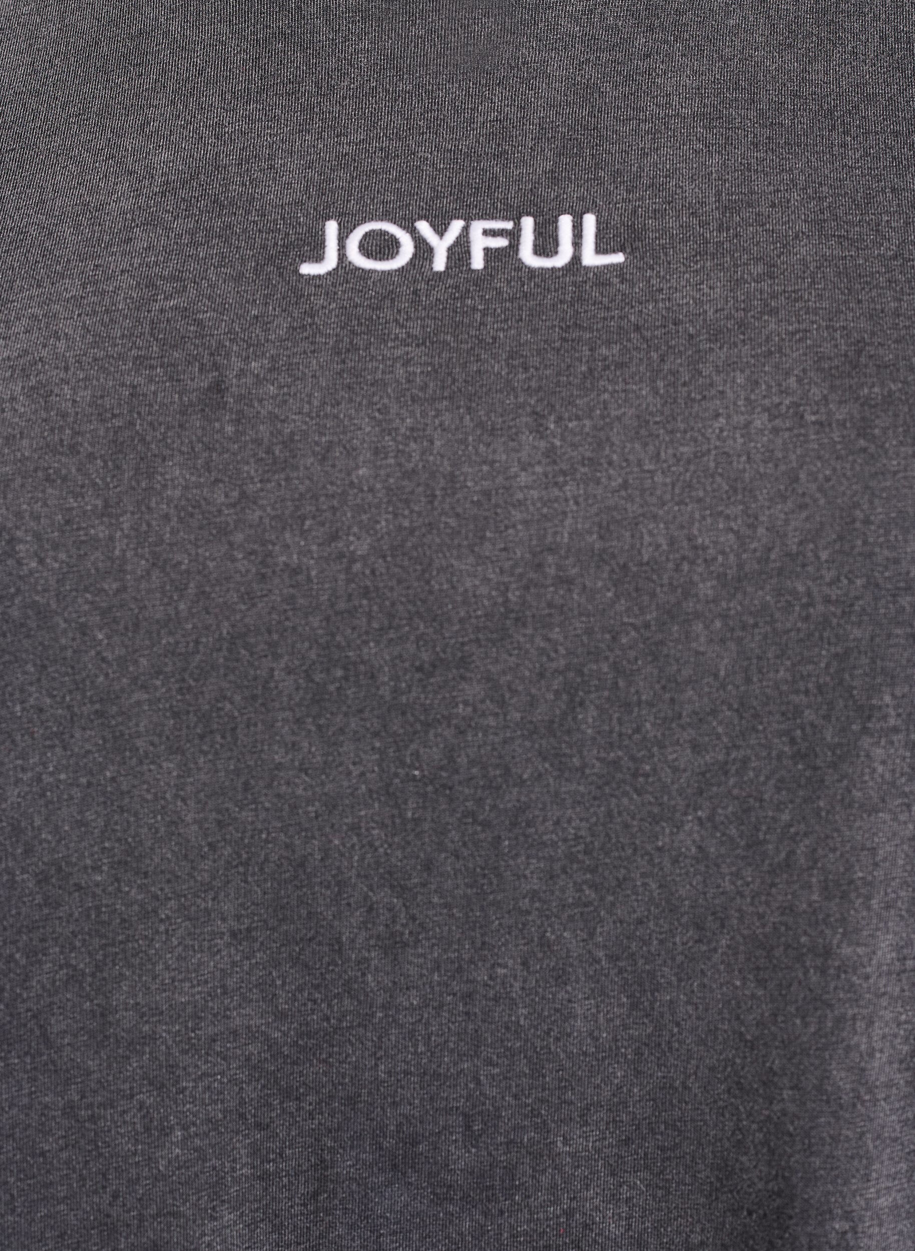 Zizzi T-skjorte i organisk bomull med trykk p&aring; ryggen, Gr&aring;, Packshot image number 2