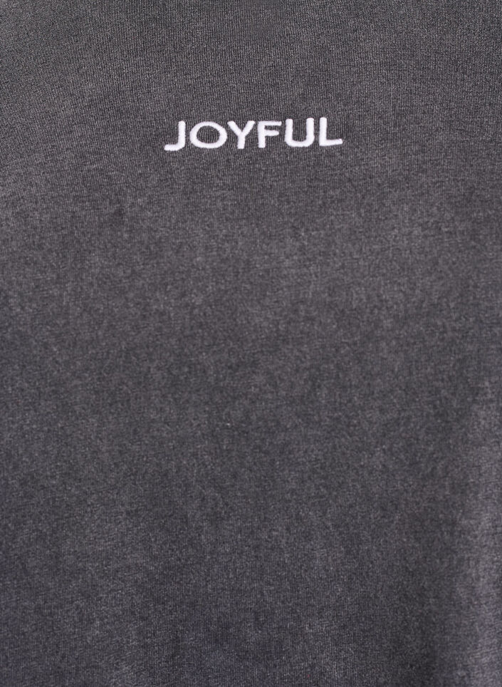 T-skjorte i organisk bomull med trykk på ryggen, Grå, Packshot image number 2