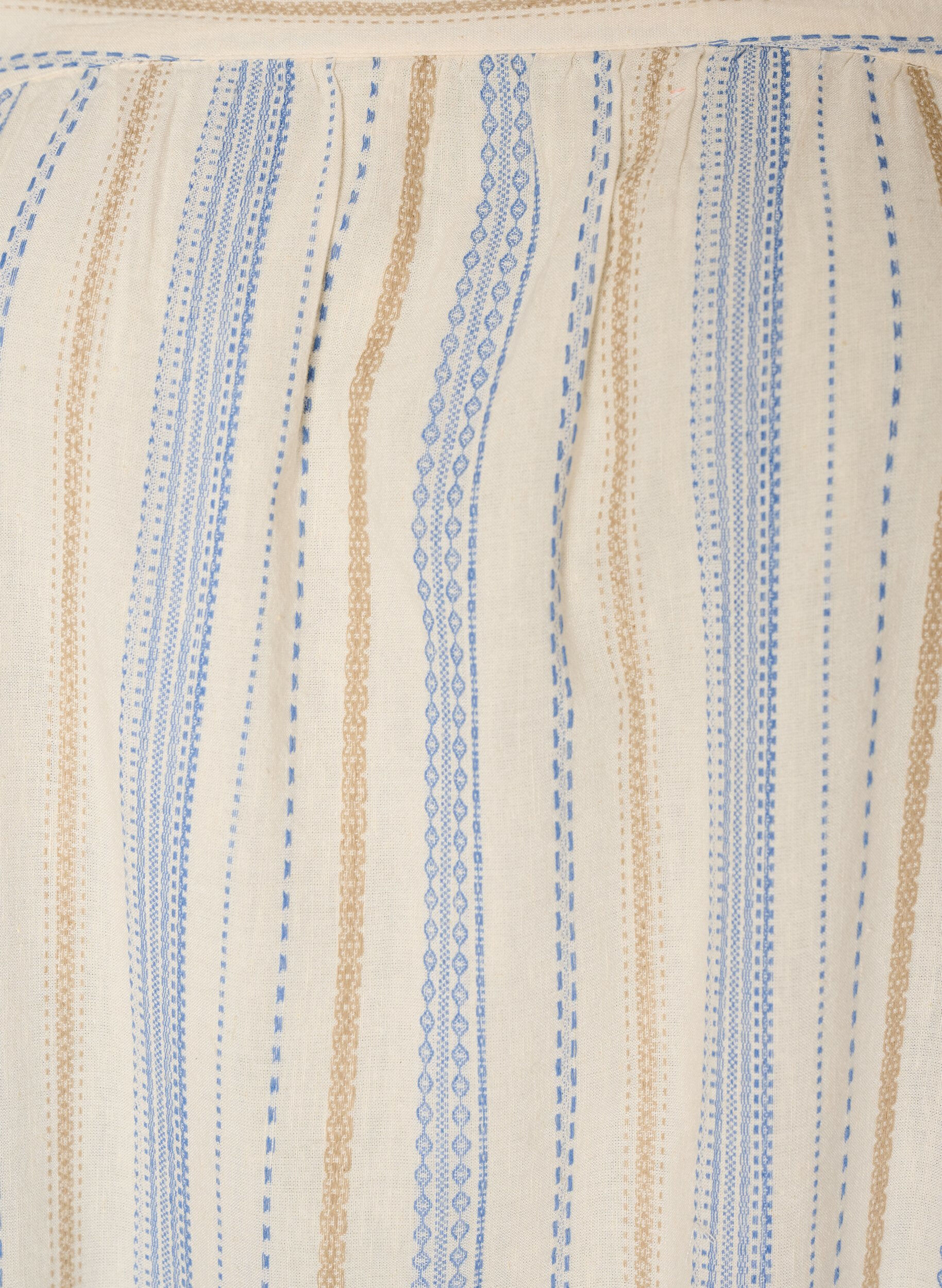 ZizziErmel&oslash;s sommerkjole med vevd m&oslash;nster, Vanilje, Packshot image number 2