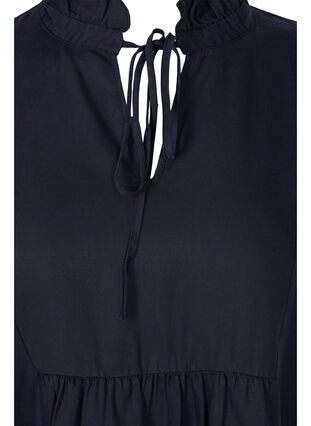 Kjole med 3/4-ermer i lyocell (TENCEL™), Black, Packshot image number 2