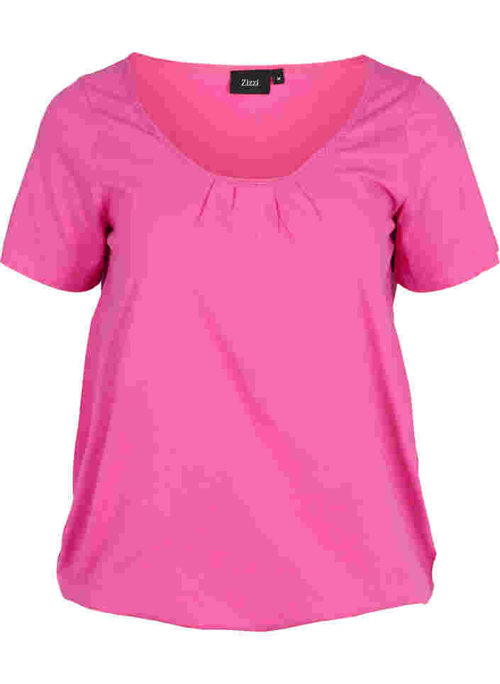 T-skjorte i bomull med korte ermer, Raspberry Rose, Packshot image number 0