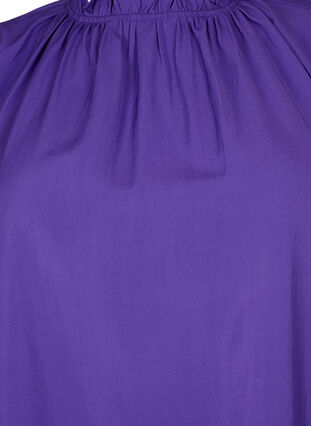 Langermet bluse i viskose med volanger, Prism Violet, Packshot image number 2