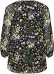 A-linjeformet tunika med blomsterprint, Svart, Packshot image number 1
