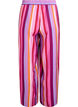 Bukse i viskose med striper og ledig passform, Rosa, Packshot image number 1