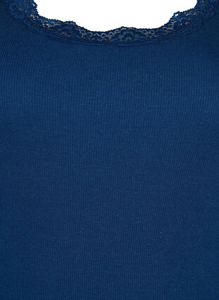 Topp med blondekant, Insignia Blue, Packshot image number 2