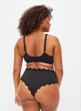 Zizzi BH med mesh detaljer, Black, Model image number 1