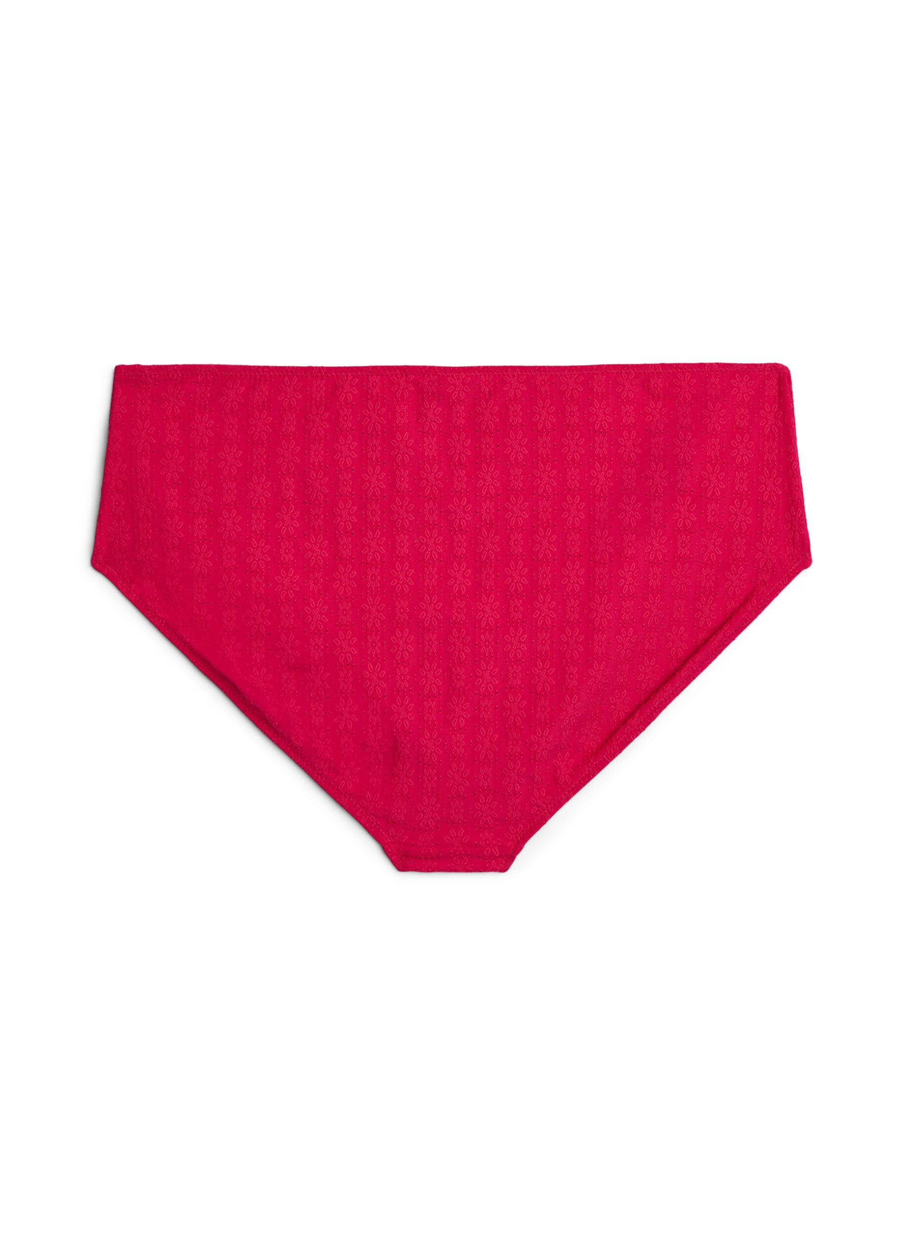Zizzi Bikinitruse med teksturert m&oslash;nster og regular waist, Rosa, Packshot image number 1