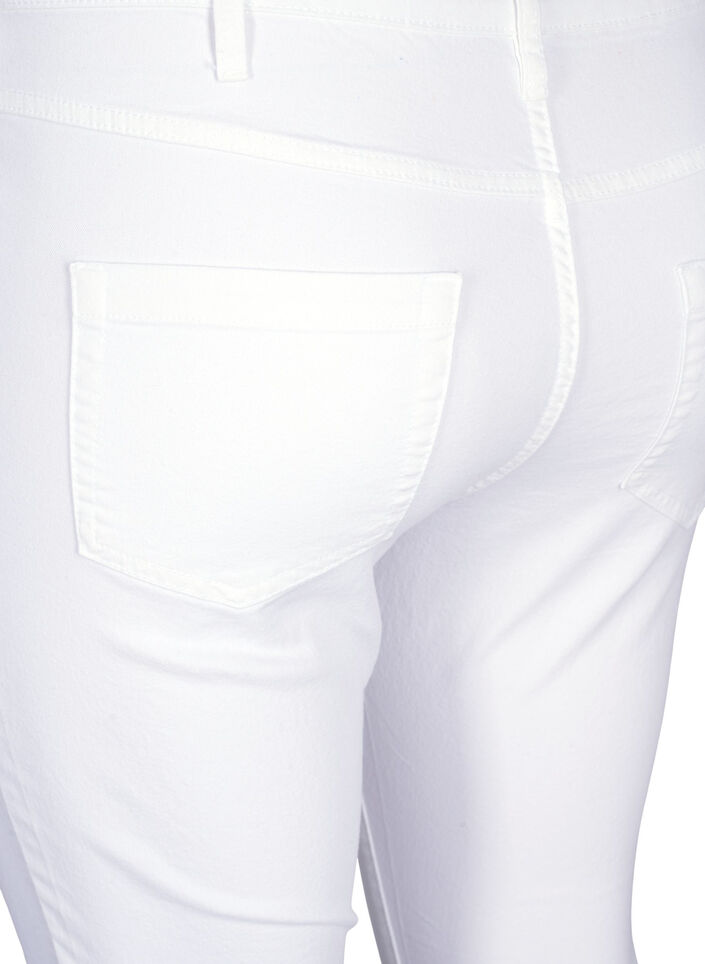 Super slim Amy jeans med høyt liv, Hvit, Packshot image number 3
