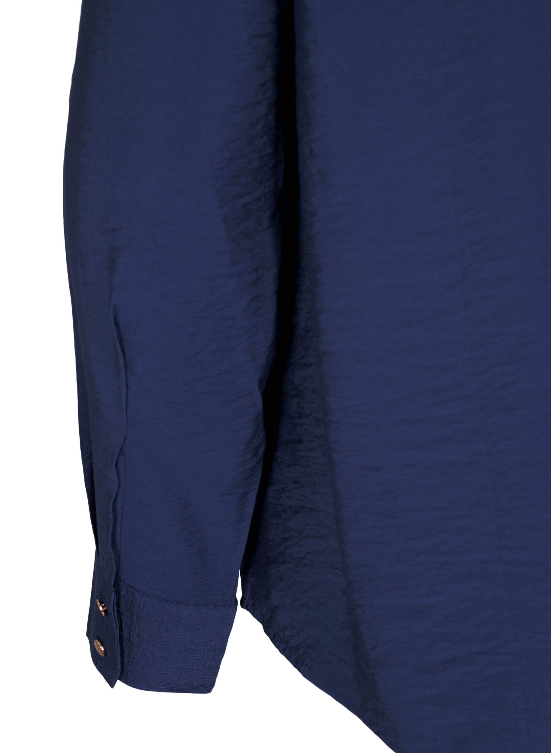 Zizzi Skjorte med krage og brystlommer, Bl&aring;, Packshot image number 3