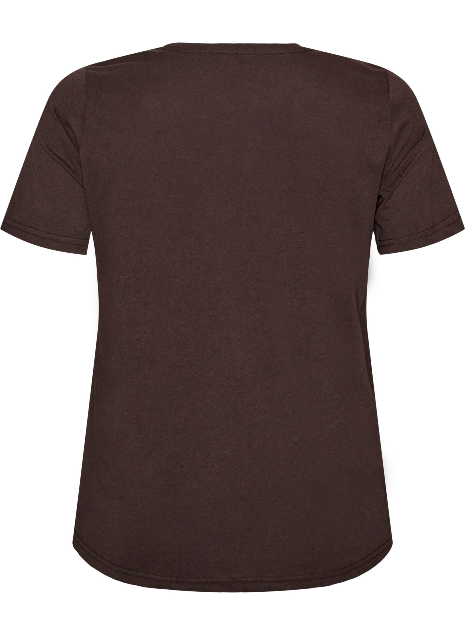 ZizziT-skjorte med trykk, Brun, Packshot image number 1