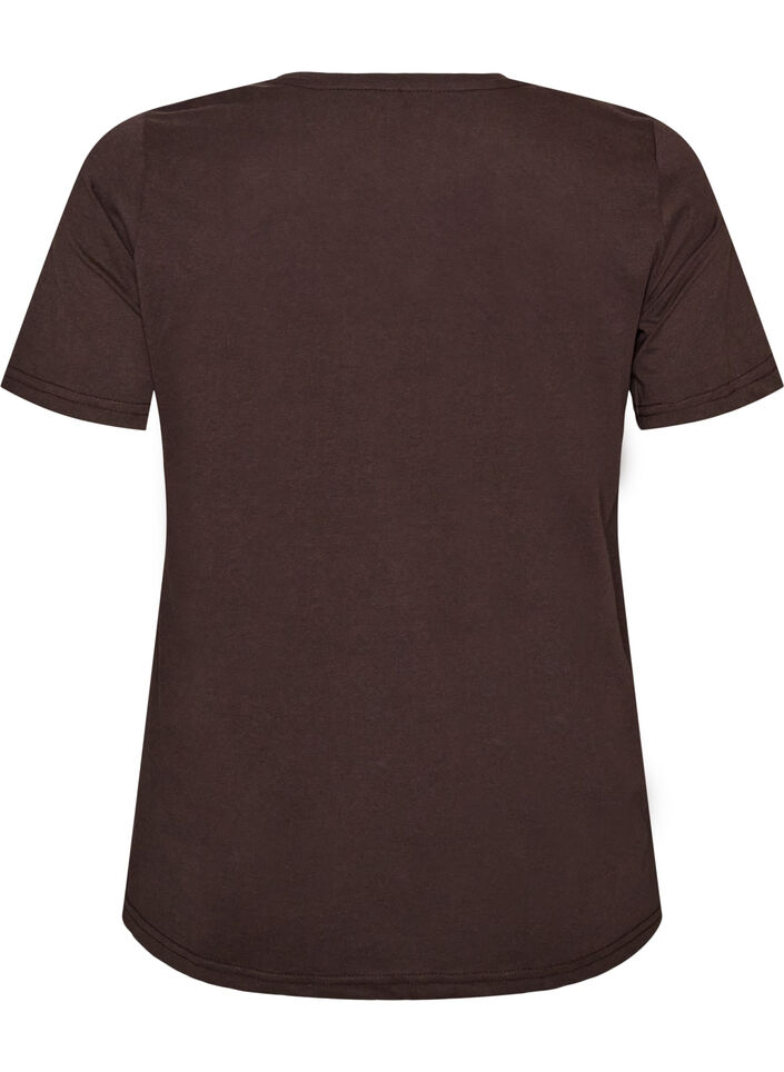T-skjorte med trykk, Brun, Packshot image number 1