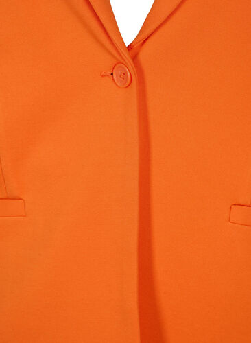 Enkel blazer med knapp og pyntelommer, Mandarin Orange, Packshot image number 2
